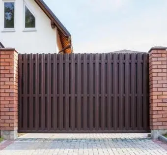ворота откатные из евроштакетника купить Иркутск Иркмет